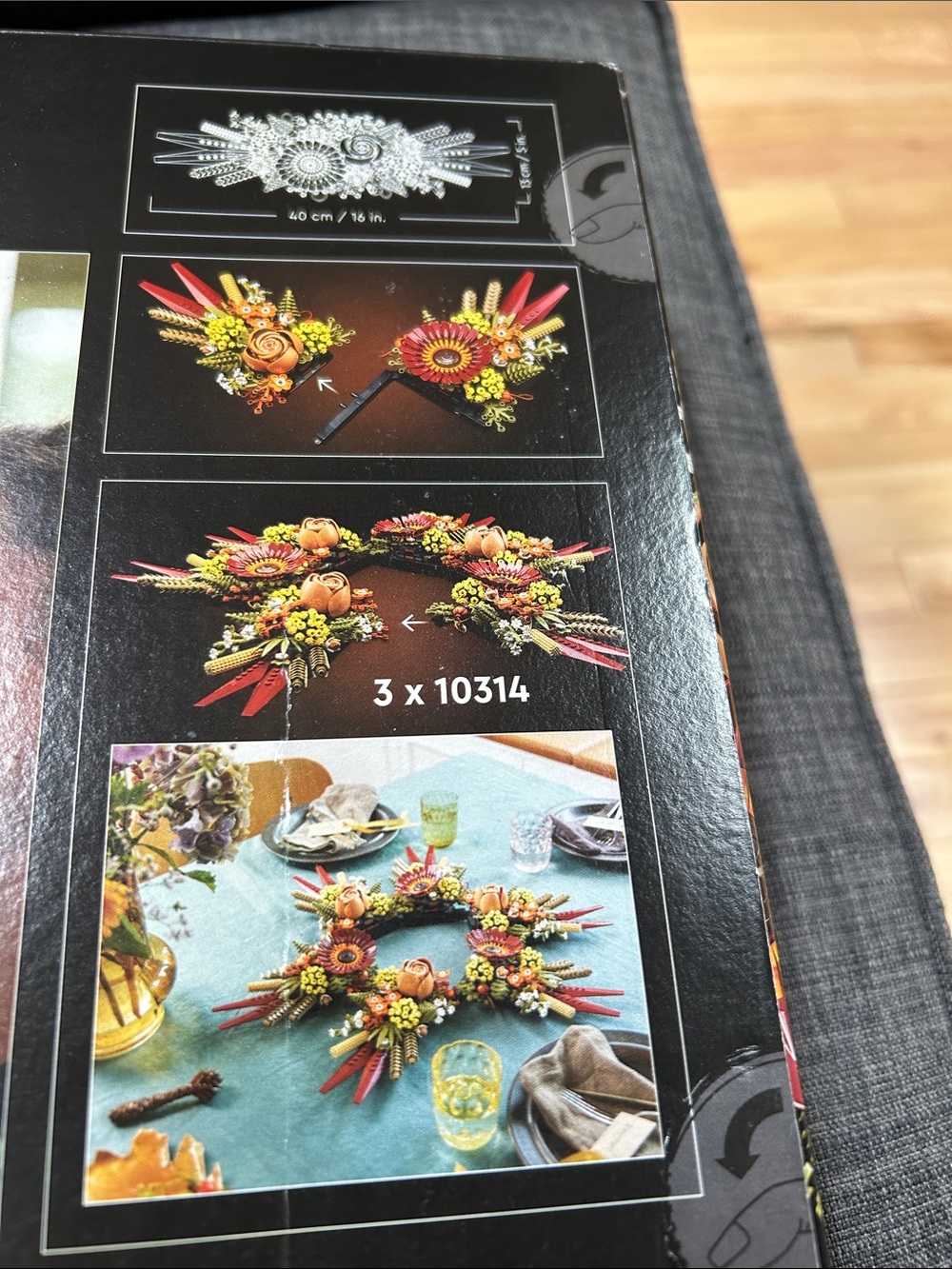 LEGO Dried Flower Centerpiece in Olive Green, Orange, Red - Picture 5 of 5